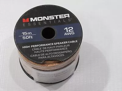 Essentials High Performance Speaker Wire 12 Gauge Copper Clad Aluminum 15M/50FT • $22.95