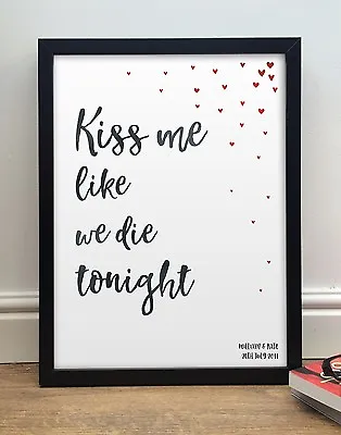 £32.90 • Buy Elbow One Day Like This Personalised Framed Lyric Print Valentines Day Gift Idea