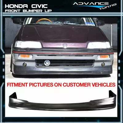 Fits 88-89 Honda Civic 3Dr 88-91 Civic Wagon Z Style Front Bumper Lip Spoiler • $94.99