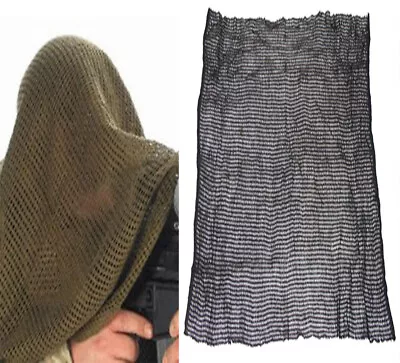 Sniper Veil Scarf Net Face Veil Blinds Camouflage Cover Black • $13.50