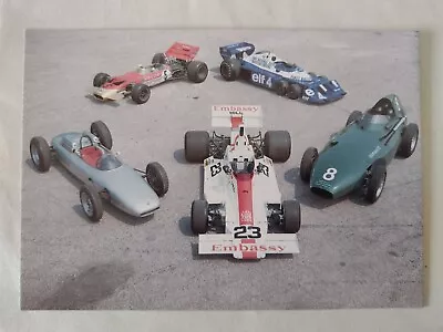 Racing Car Postcard:  Hill Vanwall Porsche Lotus Elf National Motor Museum • £1.50