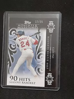 2008 Topps Moments & Milestones Manny Ramirez Black Serial #'d 17/25 Indians  • $8.99