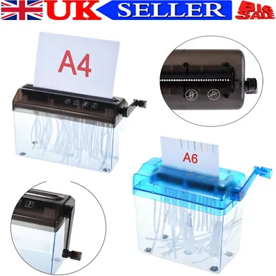 £18.58 • Buy A6 A4 Manual Hand Paper Shredder Document File Straight Cutting Tool Home Office
