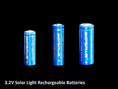 14500 500mAh 3.2V Battery 18500 14430 10440 Solar Light Rechargeable Batteries • £3.99