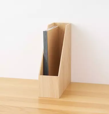 MUJI Wooden Stand File Box For A4 Width 9.2 X Depth 27.5 X Height 32 Cm Japan • $64.03