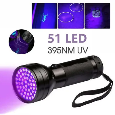 51 LED UV Flashlight Light Lamp Torch Ultraviolet Blacklight Aluminum 395 NM AU • $13.29