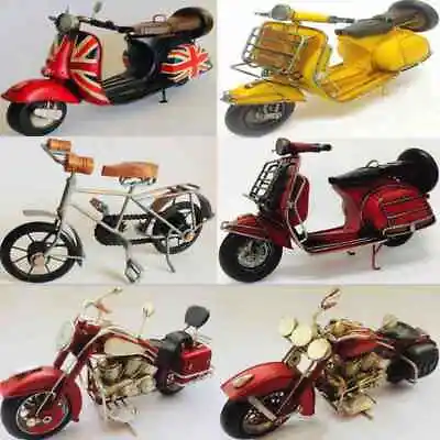 Vintage Metal Tin Vespa Lambretta Harley Scooter Motorbike Motorcycle Bike Hog • $73.49