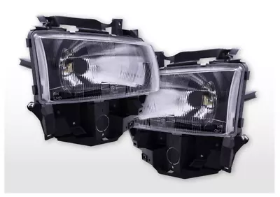 FK NEW LED DRL Devil Eye Projector Headlights VW Transporter T4 90-03 Chrome LHD • $402.96