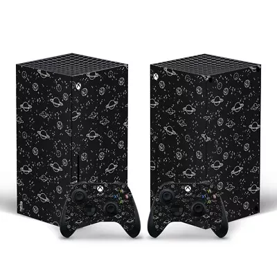 Xbox Series X Skin Black Space Galaxy Sticker Decal Vinyl Wrap For Console • $17.49