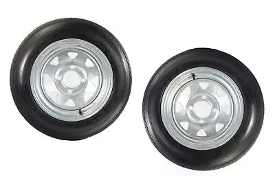 Two Equipment Utility Trailer Tires On Rims 4.80X12 12 In. LRB 4 Lug GS Wheel • $157.97