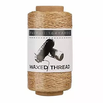 $15.04 • Buy Waxed Thread 150m /164yards Khaki Leather Waxed Thread Leather Sewing Thread 