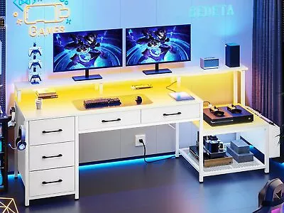 Computer Desk For Home Office Desk With Printer Stand And Storage Gaming Desk • $179