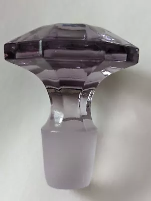Vintage Glass Bottle Decanter Stopper Purple Amythst Lilac Large • $14.99