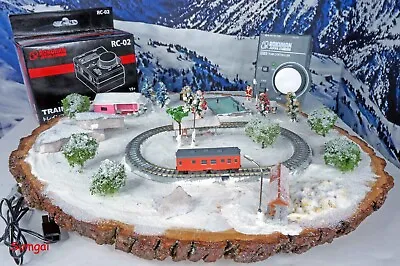 Z Scale Z Ga Lighted Tree Trunk Layout/rokuhan Track/rc-02 Controller & Railbus • $389.95
