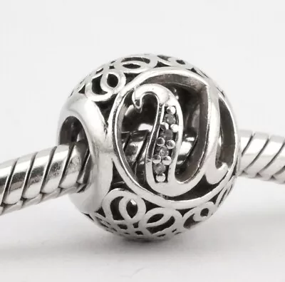 Pandora 925 Charm | Sphere Alphabet Letter U Charm | Genuine • £19.99