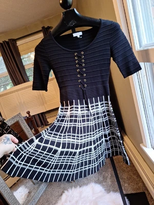 $14.99 • Buy Y2k 2000s Candies Sweater Fit And Flare Corset Lace Up Dress S