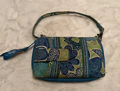 Vera Bradley DOODLE DAISY Wristlet Wallet Organizer ALL IN ONE  ID Purse *FLAWS • $4.95