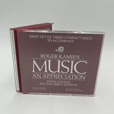 Roger Kamien: Music: An Appreciation Fifth Edition Second Brief 3-Disc AUDIO CD • $6.49