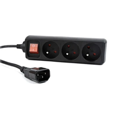£6.96 • Buy 3 Gang Schuko (3 Pin) European Sockets With Mains Power Switch & C13 IEC UPS