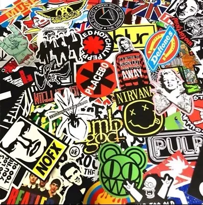 50 Heavy Metal Rock Band Stickers For Laptops Guitars Skateboards Etc • $10.75