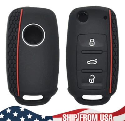 $8.99 • Buy Xukey Silicone Remote Key Case Cover For VW Golf Touran Eos Tiguan Passat Bora