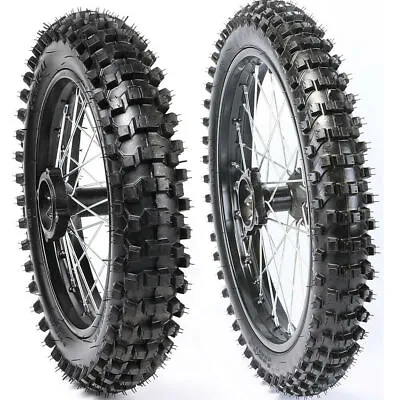 17'' + 14'' Wheel Rim Tyre Tire For Motorcycle YZ85 CRF RM65 Pit Dirt Trail Bike • $189.40