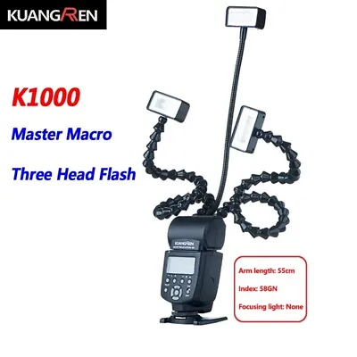 KUANGREN K1000 Flexible Master Macro LED Flash Light Speedlight Camera Shooting • $339