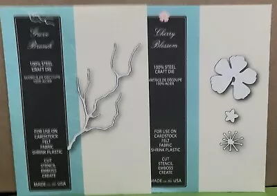 Memory Box Metal Cutting Dies LOT Of 2 Grobe Branch 98311 Cherry BLOSSOM 98316 • $18.49