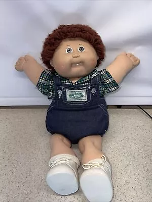 Vintage 1983 Cabbage Patch Kids 16”  Boy Doll With Overalls • $39.99