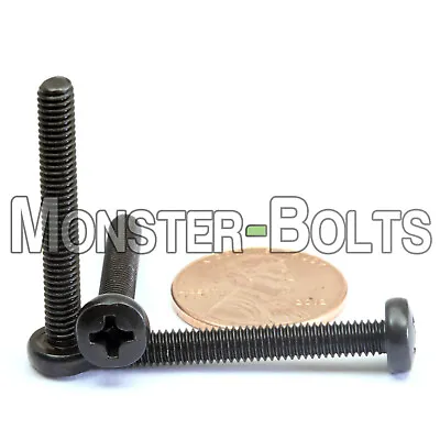 M4 X 30mm Phillips Pan Head Machine Screws Steel W/ Black Oxide DIN 7985A • $6.45