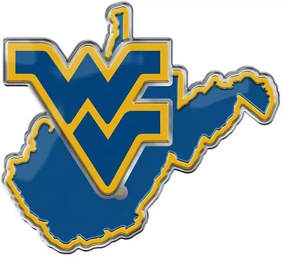 West Virginia University Mountaineers Team State Design Auto Emblem Aluminum... • $15.79