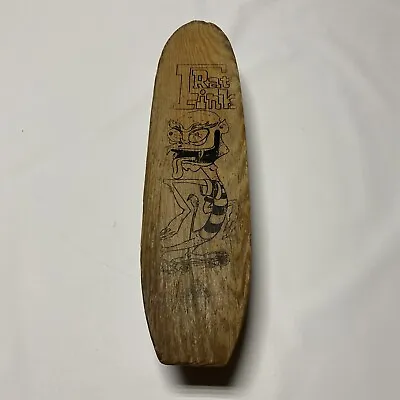 RARE 1960s Vintage Wood NASH 17 Rat Fink Side Walk SURFBOARD 22  Skateboard Deck • $899.99
