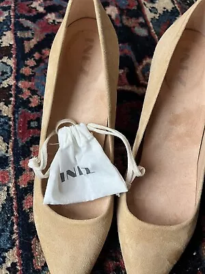 INEZ Heels Beige Suede Size 6.5 New Without Box • $19.99