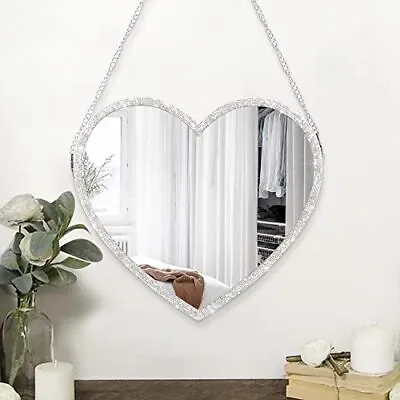 Heart Mirrors For Wall Decor Crystal Crush Diamond Heart Shaped Mirror For Wall  • $29.64
