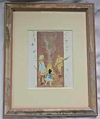 Margaret Tarrant -  AUTUMN FIRES  Framed Print From Book  VERSES FOR CHILDREN  • £9