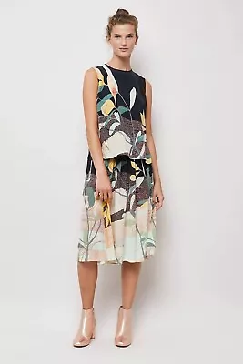 Size 12 Gorman X Dana Kinter - Hope Is The Thing Skirt - Floral Midi - 100% Silk • $140