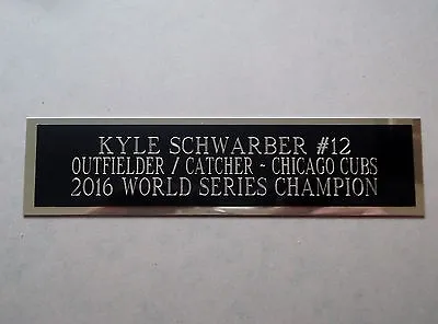 Kyle Schwarber Baseball Card Chicago Cubs Display Case Nameplate 1.25  X 6  • $6.50