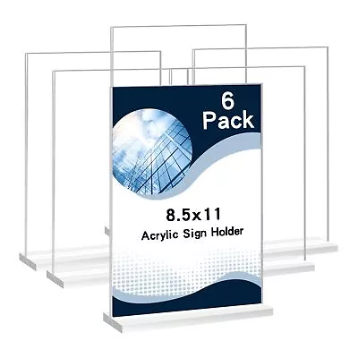 Acrylic Sign Holder 8.5 X 11Acrylic Display Stands Acrylic Picture Frame Acr... • $26.91