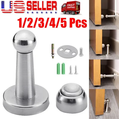 1-5 X Magnetic Door Stop Stopper Home Safety Stopper Guard Office Fitting Screws • $6.59