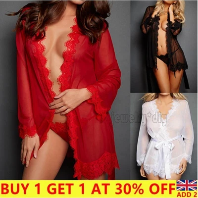 £6.17 • Buy Women/Ladies Sexy Lace Lingerie Nightwear Thong Babydoll Underwear Bodysuit Set