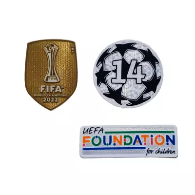 Real Madrid Kit Badge 14 Uefa Champions League + World Club Champions 2022 Patch • $13.50