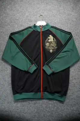 G-Unit Track Jacket Mens Extra Large Black Green Full Zip Streetwear Hip Hop • $24.97