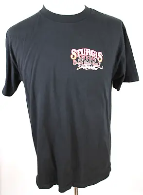 Hot Leathers Sturgis Motorcycle T-Shirt Black Men's Size Large • $9