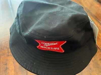 MILLER High Life Beer Logo Print Bucket Hat Cap Classic Pool Beach Boat Fun NEW • $15