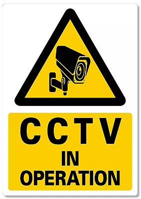 METAL SIGN F1 YELLOW BLACK Cctv In Operation • £20.99