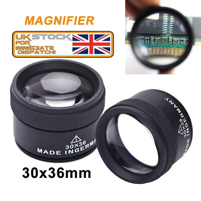 Jewelers Eye Loupe Pocket Magnifier Magnifying Glass Jewelry Diamond 30x36mm FP • £6.25