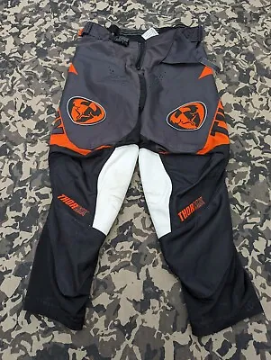 Thor MX Pulse Riding Pants Adult Motocross ATV Dirt Bike Gear Charcoal/Orange • $47.50