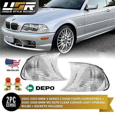 DEPO Pair Euro Clear Corner Lights For 2002-2006 BMW E46 / 3 Series / M3 • $37.94