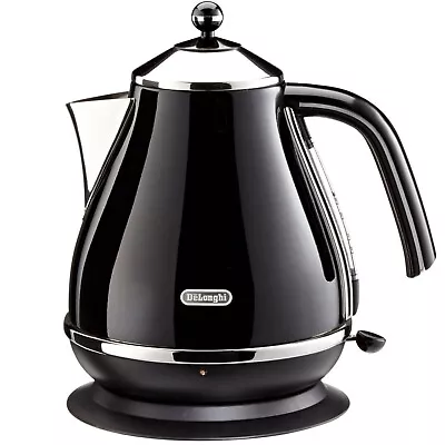 Delonghi Icona Capitals Kettle Electric Cordless 1.7L Fast Boil Jug Black • $108.99