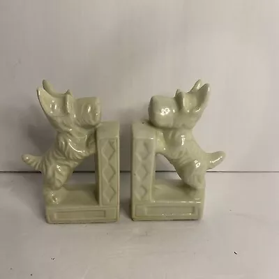 Vintage Glazed Japan Scottish Terrier Bookends • $25.95